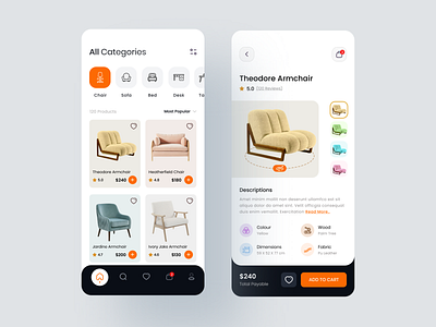 Furniture Mobile App UI Design