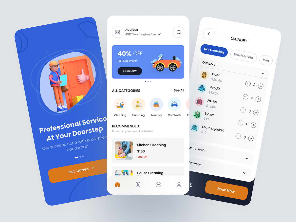 Service App by Royal Parvej for Halal Lab on Dribbble