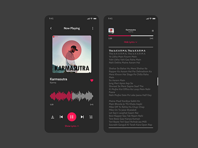 Music App Design app dark ui design music app ui