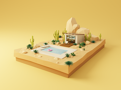 My Low Poly Desert Vacation