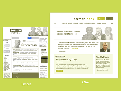 sermon index header redesign branding interfacedesgin ui ux