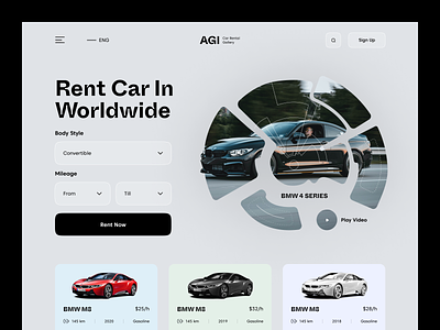 Car Rental Website Design.