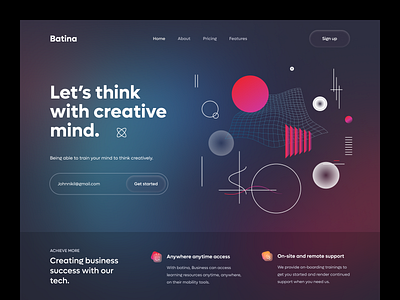 Batina Website Design header design landing landing page landingpage site web design web header web page web site webdesign webpage website