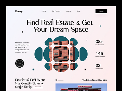 Real Estate Website header design landing landing page landingpage real estate real estate website site web design web header web page web site webpage website