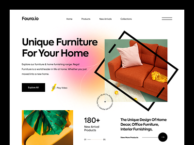 Furniture Website header design landing landing page landingpage site web design web header web page web site webdesign webpage website