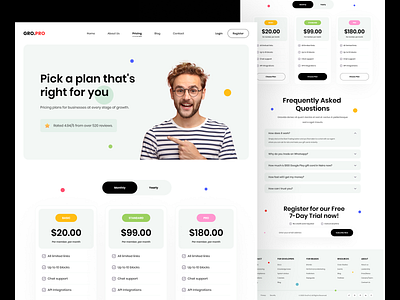 Pricing Page | Startup Agency Website about us footer header hero section home page landing landing page landingpage testimonial uiux design web design web header web page web site webpage website