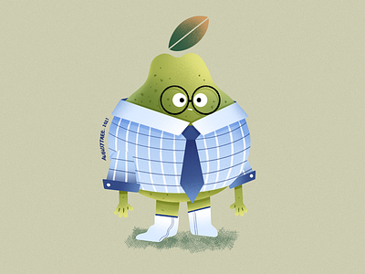 Character Design ‘pear boy’ blue cartoon character characterdesign cute design flat fruit green illustration ipadpro painting pear procreate