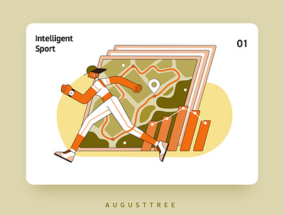 Intelligent Life 01 Sport ai character design flat graphicdesign green illustration illustrator lineart orange pink sport vector yellow