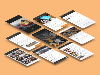 Yitian 一甜app app dessert food orange ui visual design