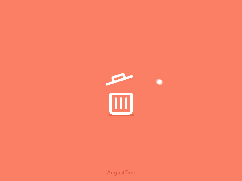 garbage can animation by AugustTree on Dribbble