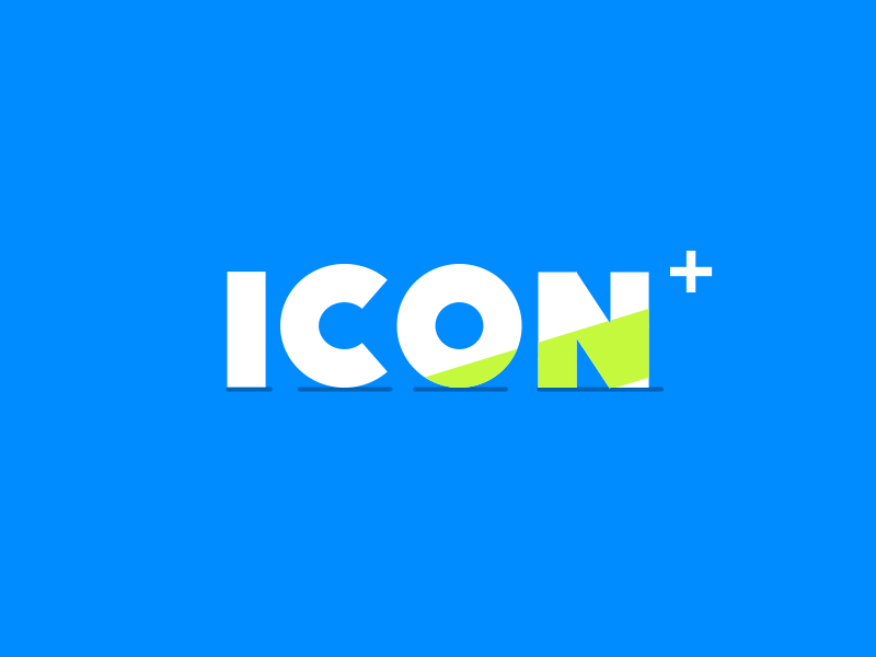 Icon+ animation blue font gif letter motion typeface