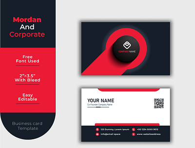 corporate business card design illustration logo typography vector