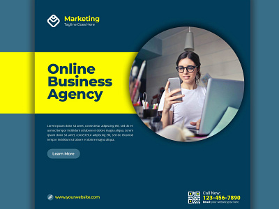 Digital business marketing web banner template