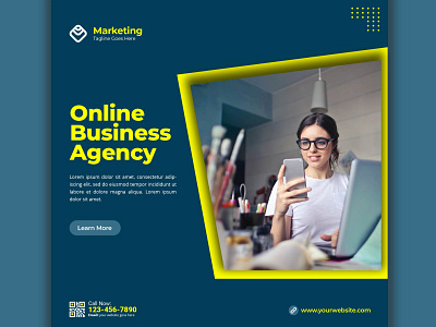 Digital business marketing web banner template