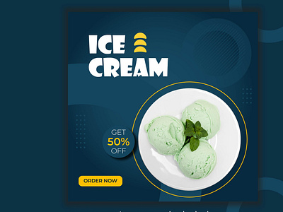 ICE CREAM banner template