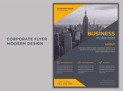 Corporate and modern flyer design branding design illustration typography ui ux vector