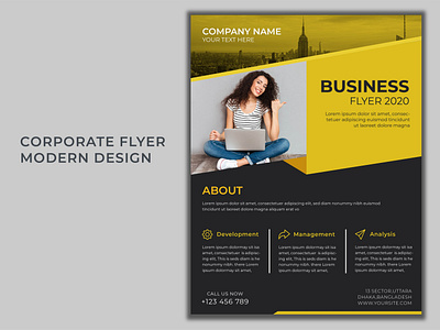 Corporate flyer design template