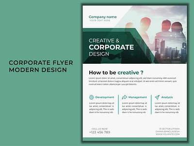 Corporate flyer design template