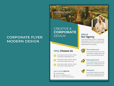 Corporate flyer design template