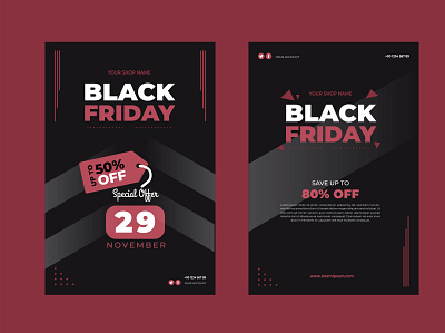 Flat design black friday flyer template black friday branding design fashion illustration typography ui vector web