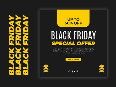 Flat design black friday offers banner black friday branding design illustration typography ui ux