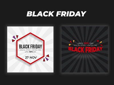 Flat design black friday offers banner black friday branding design fashion flat illustration typography vector