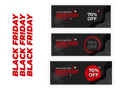 Flat design black friday offers banner black friday design illustration typography vector