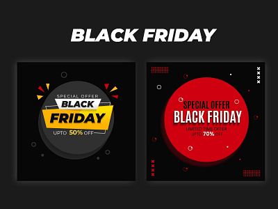 Flat design black friday offers banner black friday branding design illustration typography vector