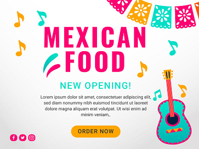 Mexican Food restaurant menu template