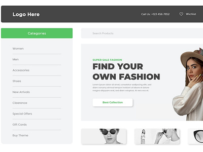 Ecommerce website template design