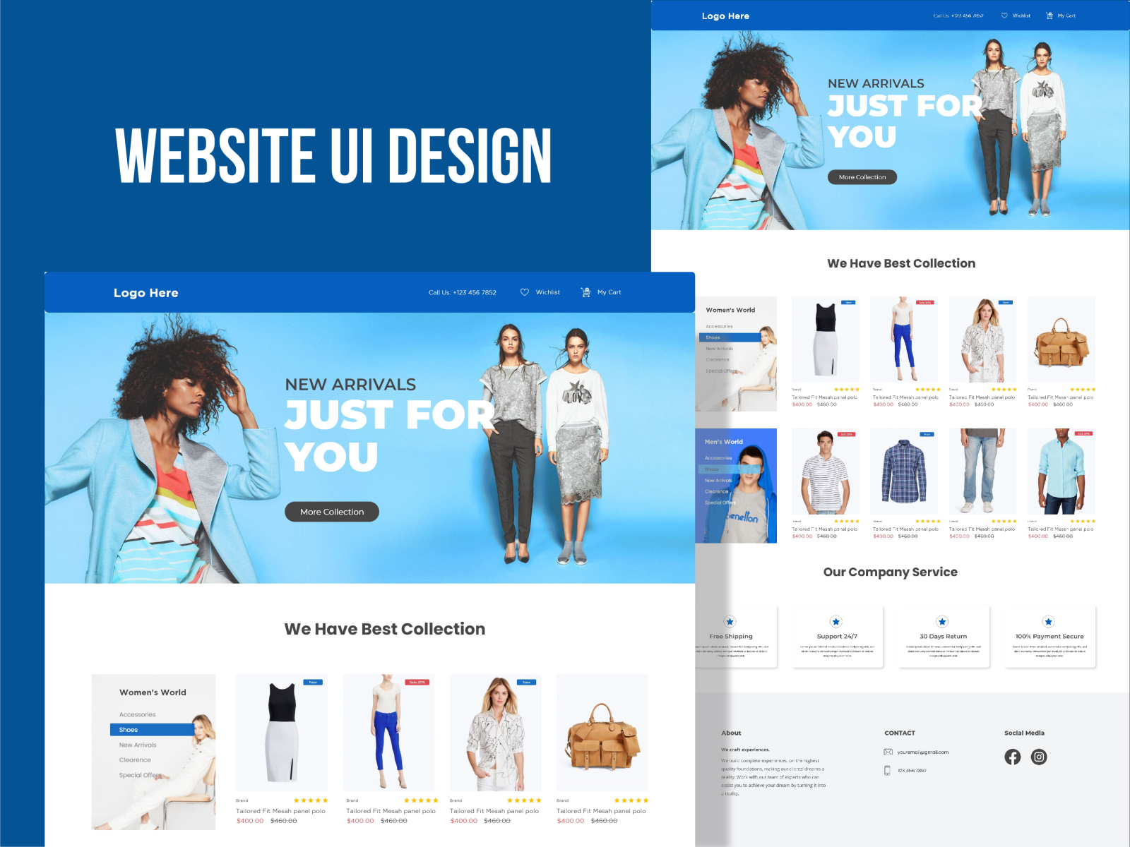 Ecommerce website template design by Shafi on Dribbble