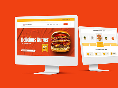 Food delivery website ui design template burger website food ui design pizza website restaurant restaurant ui design restaurant website ui