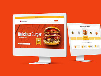 Food delivery website ui design template