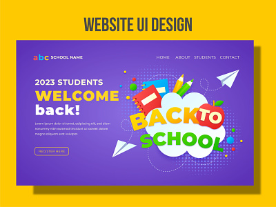 Back to school website banner template
