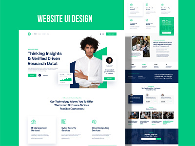 Business agency website design template branding business landing page business website business wordpress illustration landing page typography ui