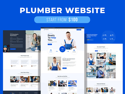 Plumber wordpress website agency website plumber plumber website plumbing service website wordpress website