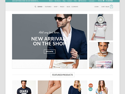 WordPress E-commerce website landing page