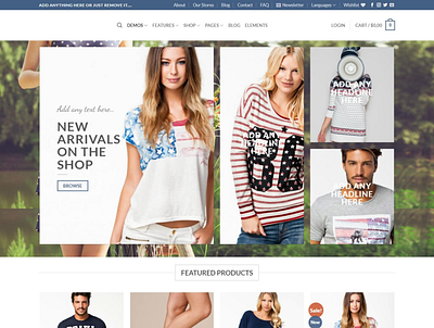 WordPress E-commerce website landing page website