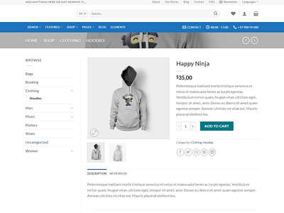 Ecommerce product page design wordpress elementor