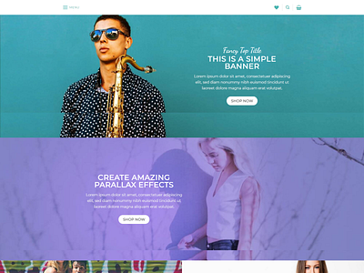 WordPress E-commerce website landing page