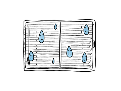 Rainy Day doodle rain raindrop rainy rainyday simple doodle spring イラスト イラストレーター イラスト初心者 イラスト日記 イラスト練習中 下雨 春天 線画イラスト 雨滴 일러스트