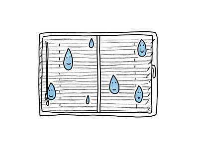 Rainy Day doodle rain raindrop rainy rainyday simple doodle spring イラスト イラストレーター イラスト初心者 イラスト日記 イラスト練習中 下雨 春天 線画イラスト 雨滴 일러스트