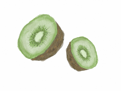 Kiwi artwork illustration kiwi kiwifruit イラスト イラストレーター イラスト初心者 イラスト日記 イラスト練習中 插畫 일러스트