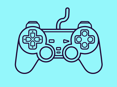 Playstation 1 controller baby blue console controller game outline playstation retro sony vector video