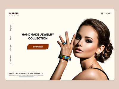 Jewelry Landing Page branding design logo typography ui ux