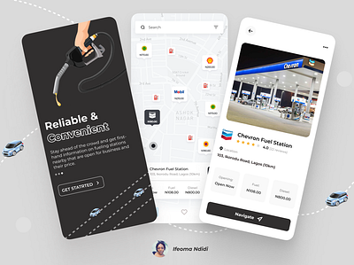 Fuel Station App app design graphic design ui ux