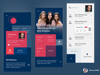 Event planner app app design ui ux