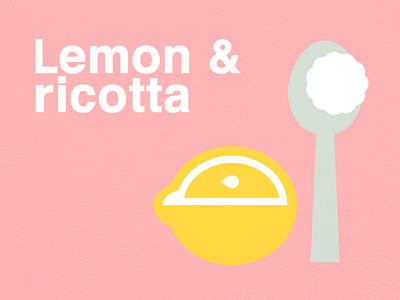 Ravioli flavours - Lemon & Ricotta branding food illustration italian food minimalist