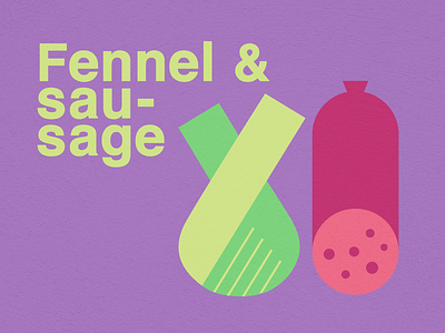 Ravioli flavours - Fennel & Sausage branding food grocery illustration italian food minimalist