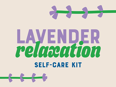 Holiday gift crates - lavender body care cute illustration lavender self care